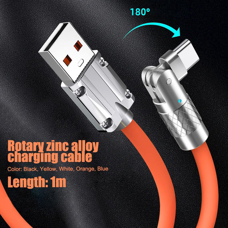 180° rotating fast charge cable