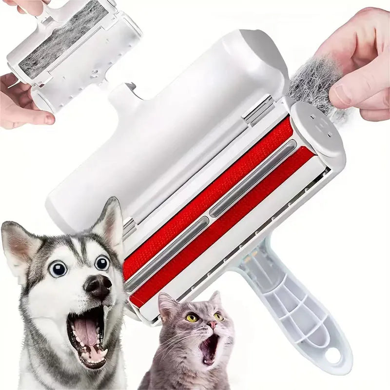 Pet Hair Remover Roller Removing Dog Cat Self Cleaning Lint Pet Hair Remover Pet Hair Remov Cleaning One Hand Operate
